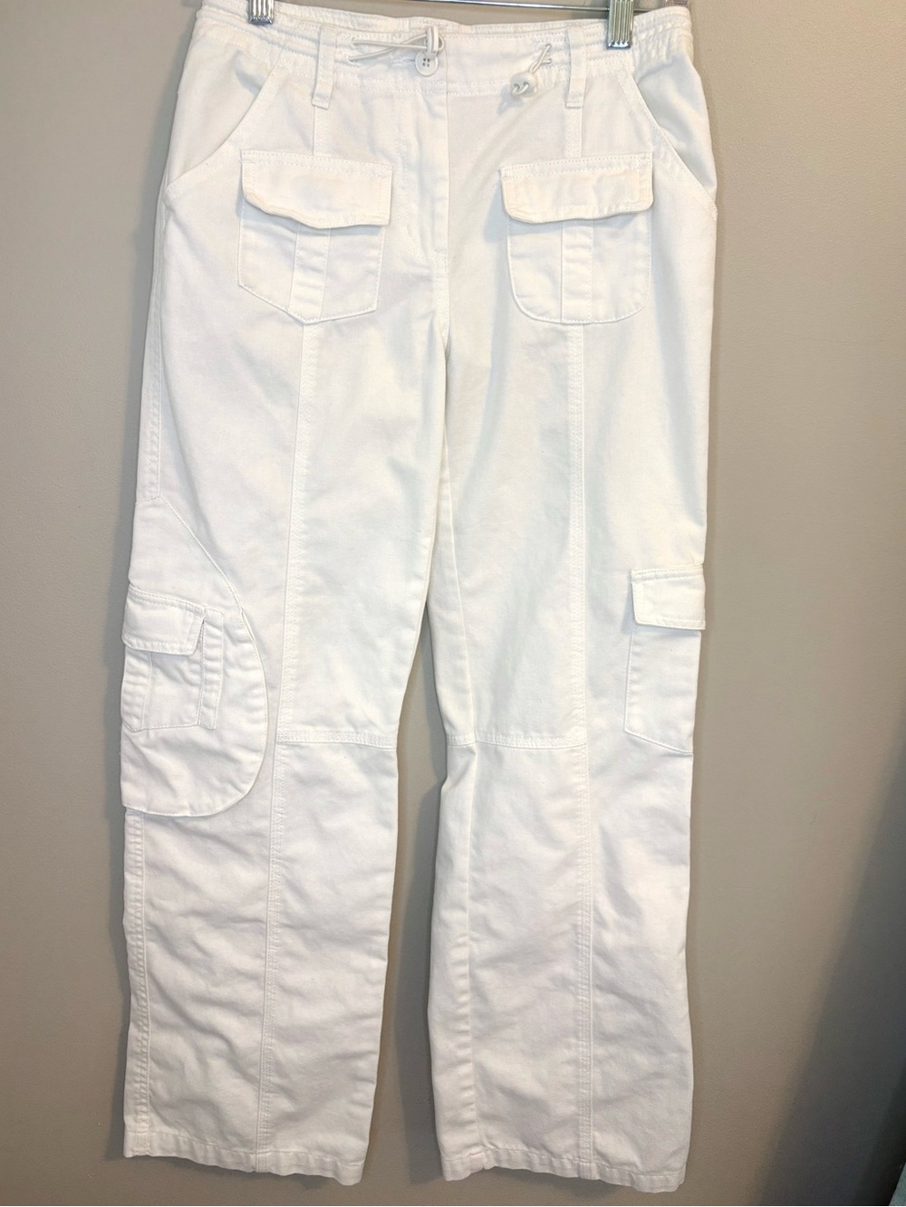 Brandy Melville White Cargo Pants Utility Wide Leg One Size